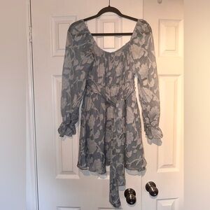 Reformation Women's Blue and Grey Dress SIZE S